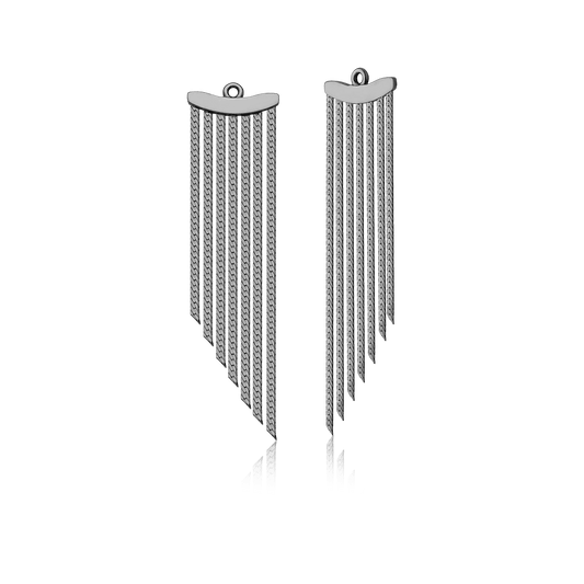 Ear Jacket Banhado a Ródio Semijoias de luxo e design exclusivo