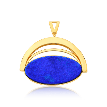 Pingente Ópera - Feldspato Azul Anil Semijoias de luxo e design exclusivo