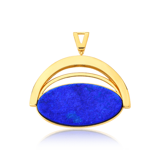 Pingente Ópera - Feldspato Azul Anil Semijoias de luxo e design exclusivo