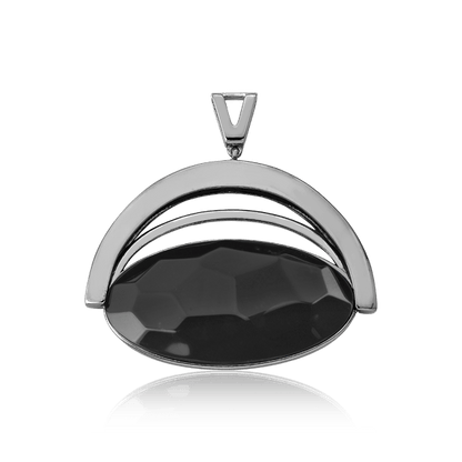 Pingente Ópera - Obsidiana Negra Semijoias de luxo e design exclusivo