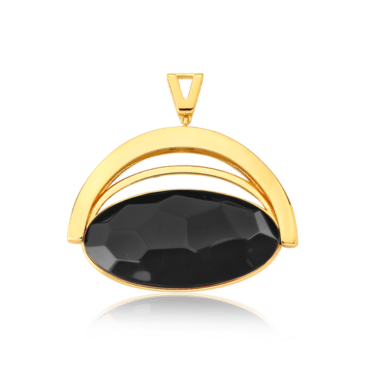 Pingente Ópera - Obsidiana Negra Semijoias de luxo e design exclusivo