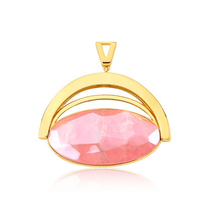 Pingente Ópera - Quartzo Rosa Semijoias de luxo e design exclusivo