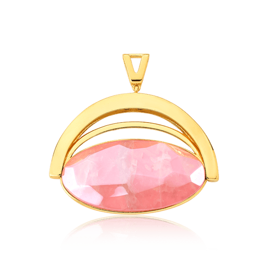 Pingente Ópera - Quartzo Rosa Semijoias de luxo e design exclusivo