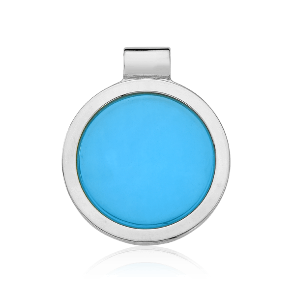 Pingente Singular - Ágata Azul Céu Semijoias de luxo e design exclusivo