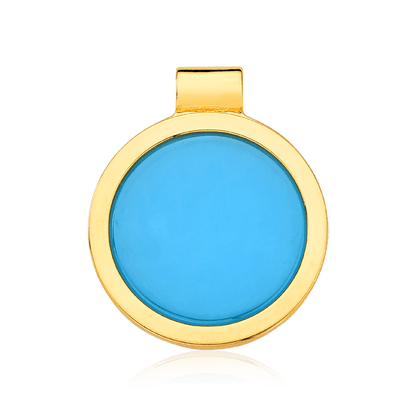 Pingente Singular - Ágata Azul Céu Semijoias de luxo e design exclusivo