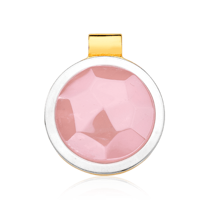 Pingente Singular - Quartzo Rosa Semijoias de luxo e design exclusivo