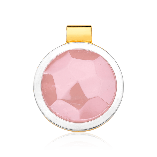 Pingente Singular - Quartzo Rosa Semijoias de luxo e design exclusivo