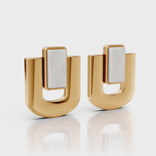 Brinco Estrutura - Porcelana branca