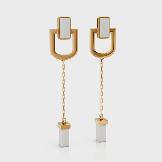 Brinco Presença - Porcelana Branca