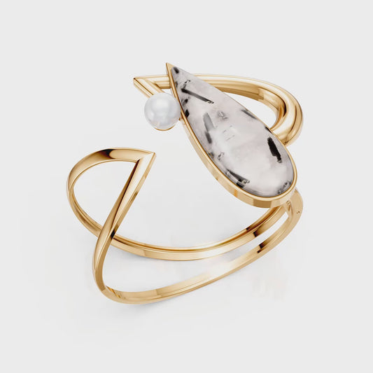 Bracelete Além da Forma - Cristal Rutilado