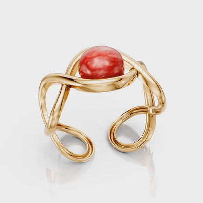 Bracelete Supernova — Feldspato Vermelho