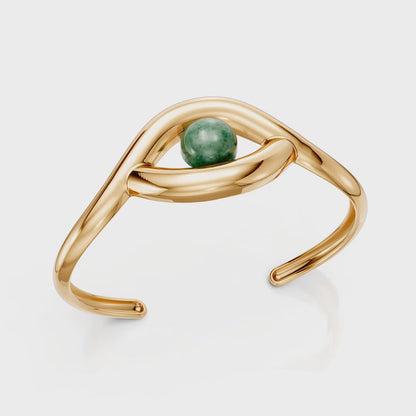 Bracelete Despertar — Quartzo Verde