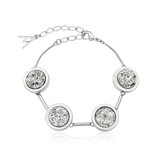 Pulseira Magnífica - Drusa Platina Semijoias de luxo e design exclusivo